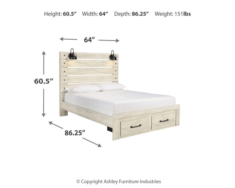 Cama con paneles Cambeck con 2 cajones de almacenaje