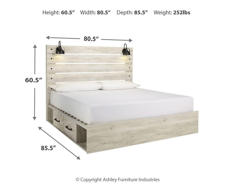 Cama con paneles Cambeck con 2 cajones de almacenaje