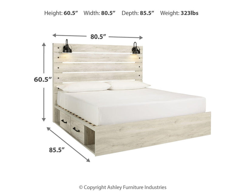 Cama con paneles Cambeck con 4 cajones de almacenaje