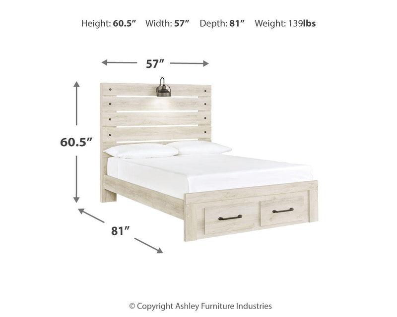 Cama con paneles Cambeck con 2 cajones de almacenaje