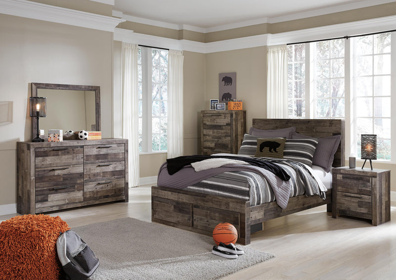 Derekson Panel Bed with 2 Storage Drawers