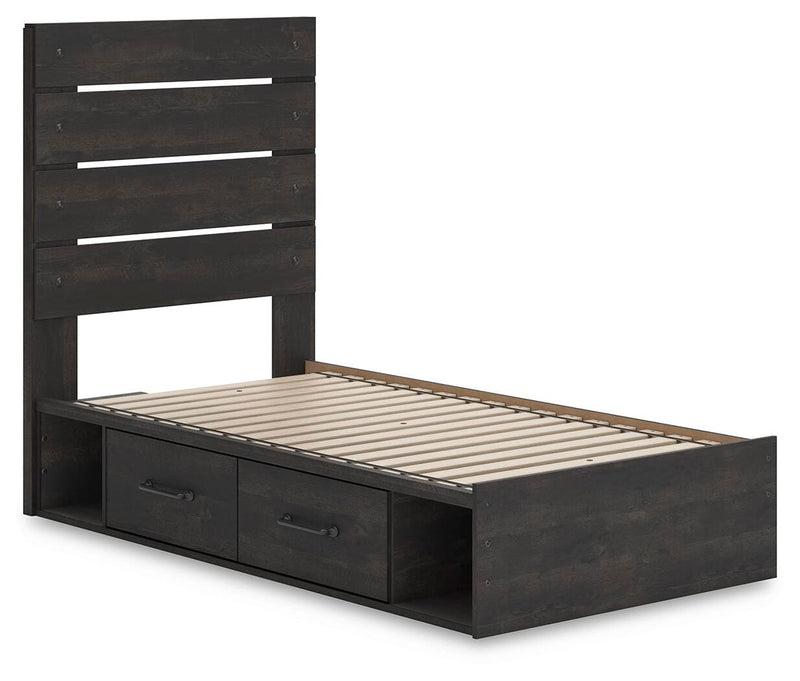 Cama de plataforma Delmorta con almacenamiento