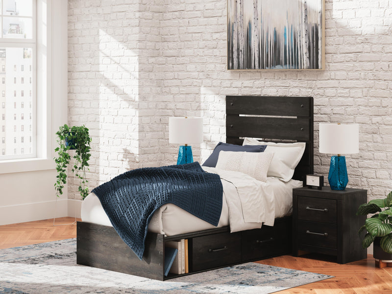 Cama de plataforma Delmorta con almacenamiento
