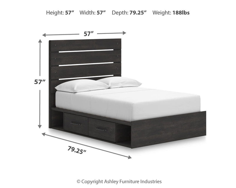 Delmorta Panel Storage Bed