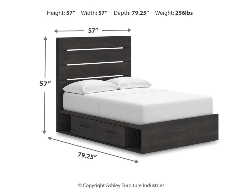 Cama de plataforma Delmorta con almacenamiento