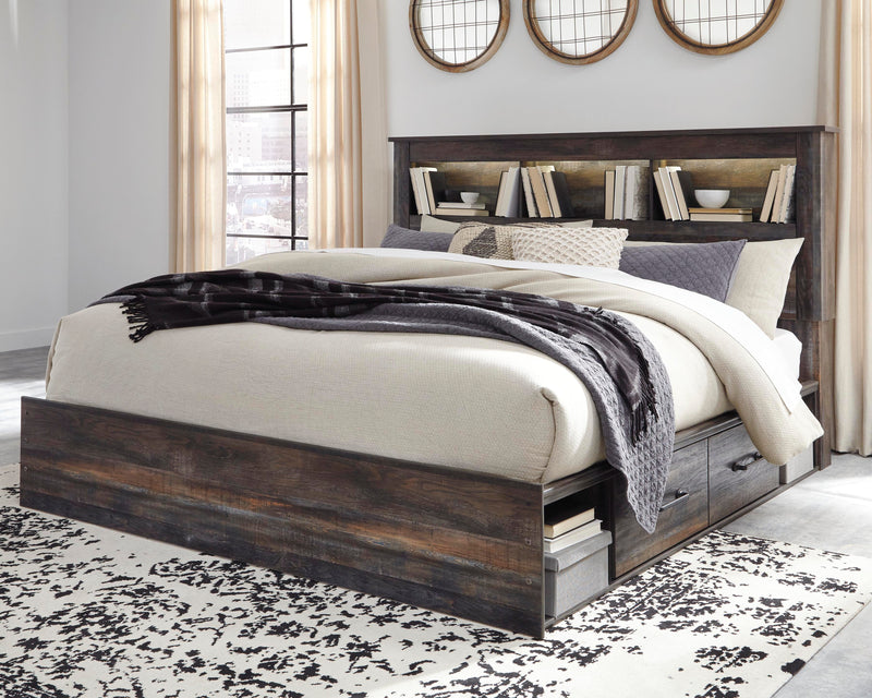 Drystan Bookcase Bed with 4 Storage Drawers