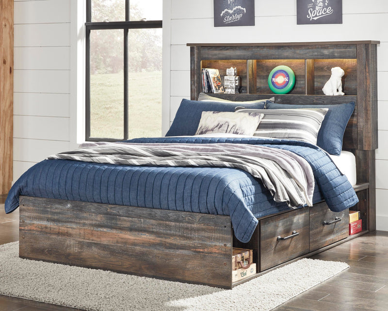 Drystan Bookcase Bed with 4 Storage Drawers
