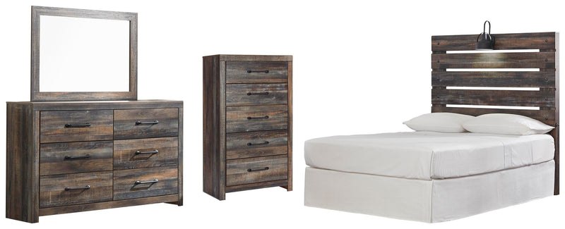 Juego de dormitorio con cabecera de panel Drystan