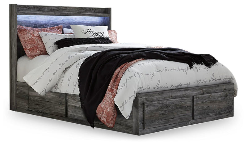 Cama con paneles Baystorm con 4 cajones de almacenamiento