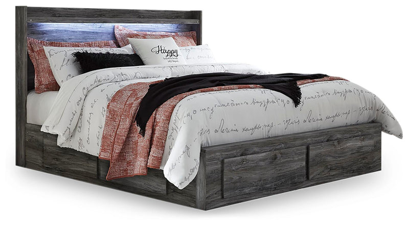 Cama de plataforma Baystorm con 6 cajones de almacenamiento
