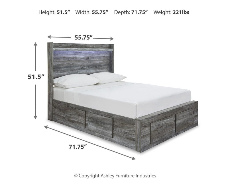 Cama de plataforma Baystorm con 6 cajones de almacenamiento