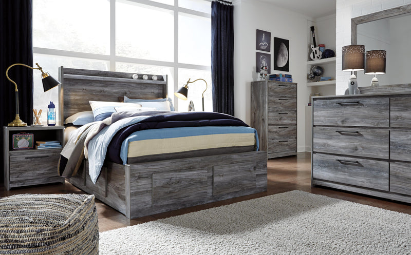 Cama de plataforma Baystorm con 6 cajones de almacenamiento