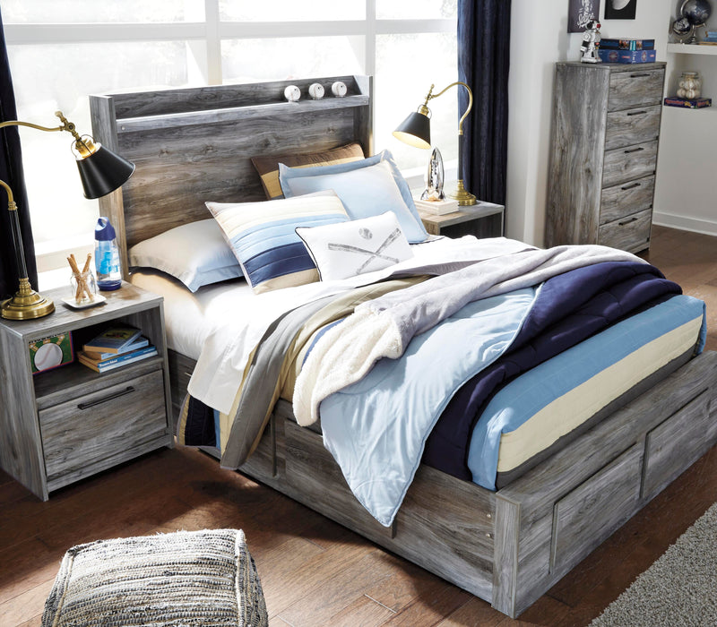 Cama con paneles Baystorm con 4 cajones de almacenamiento