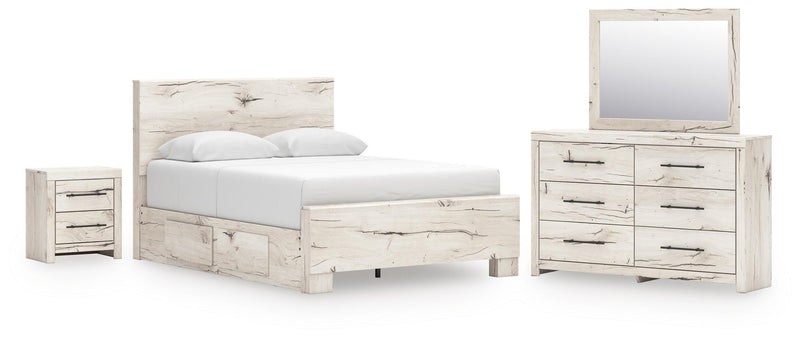 Dormitorio con cama de panel Lawroy