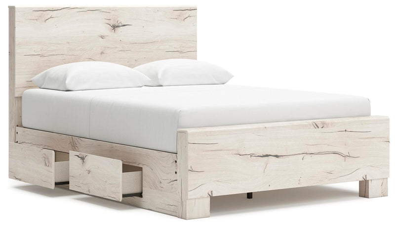 Dormitorio con cama de panel Lawroy