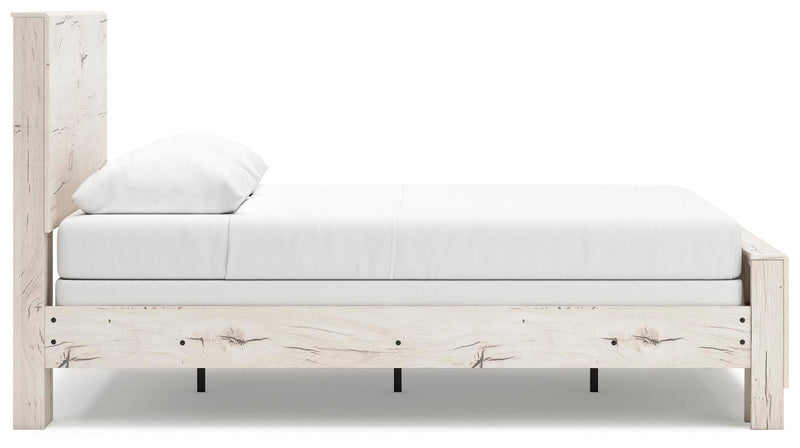 Dormitorio con cama de panel Lawroy