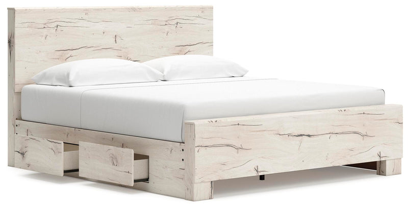 Dormitorio con cama de panel Lawroy