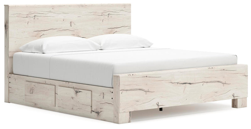 Dormitorio con cama de panel Lawroy