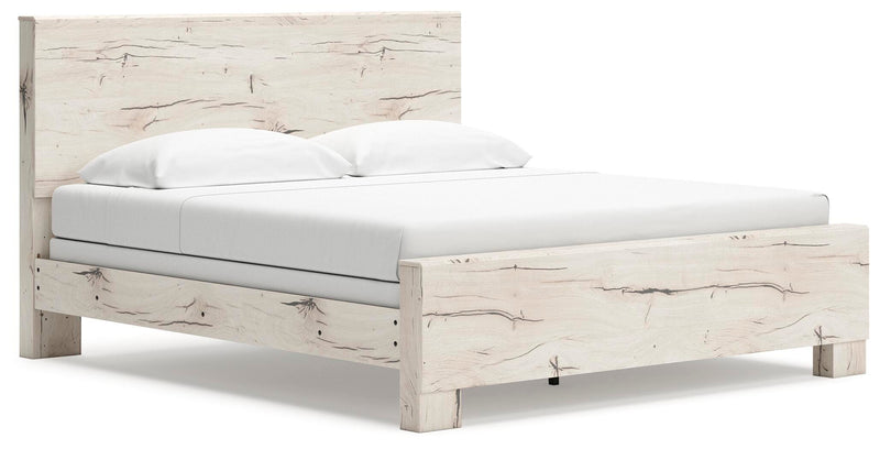 Dormitorio con cama de panel Lawroy