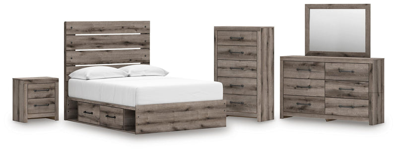 Graystorm Panel Storage Bed Bedroom Set