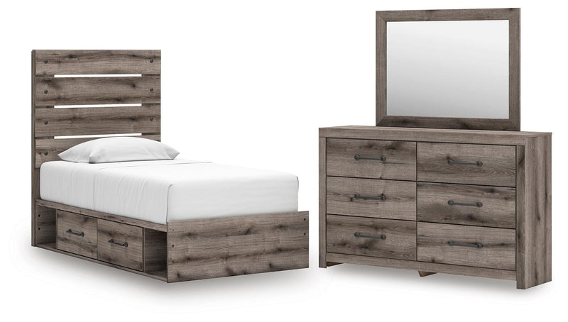 Graystorm Panel Storage Bed Bedroom Set