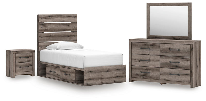 Graystorm Panel Storage Bed Bedroom Set