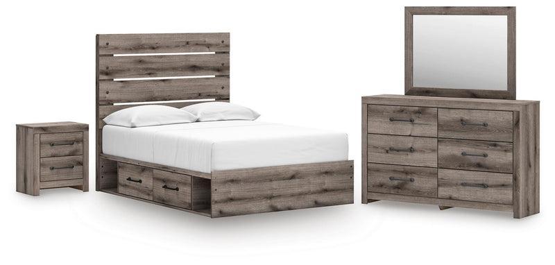 Graystorm Panel Storage Bed Bedroom Set