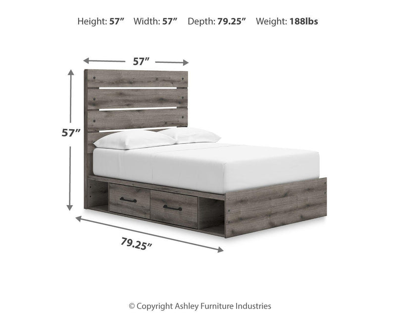 Graystorm Panel Storage Bed Bedroom Set
