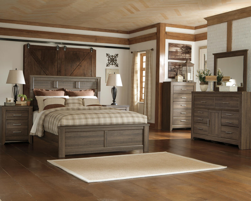 Juego de dormitorio de cama con panel Juararo
