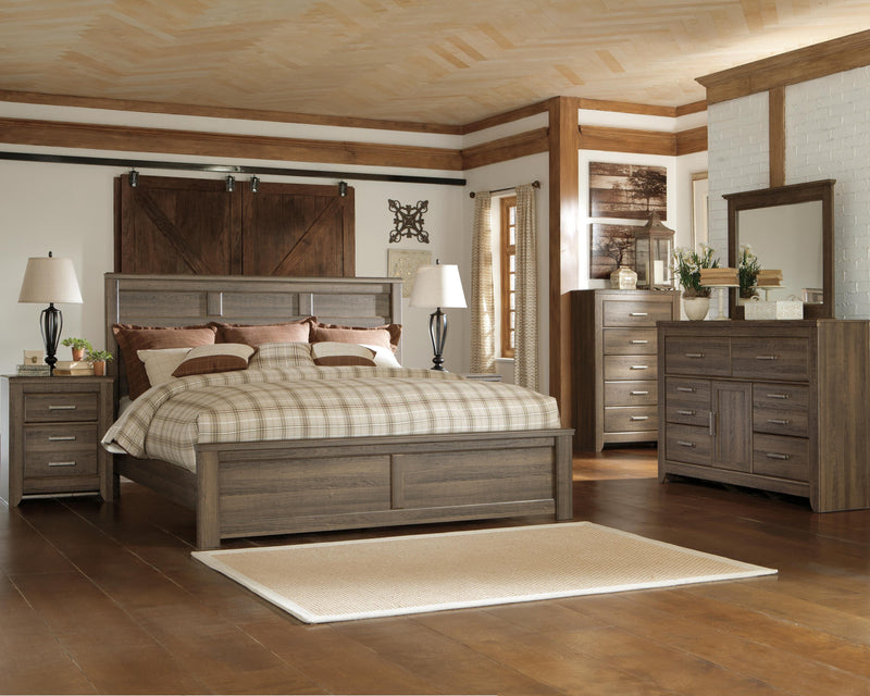 Juego de dormitorio de cama con panel Juararo