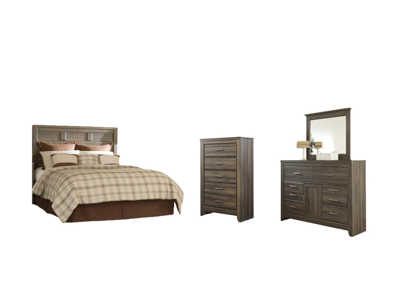 Juararo Panel Headboard Bed Bedroom Set