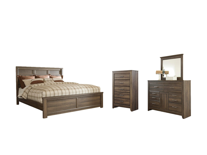 Juego de dormitorio de cama con panel Juararo