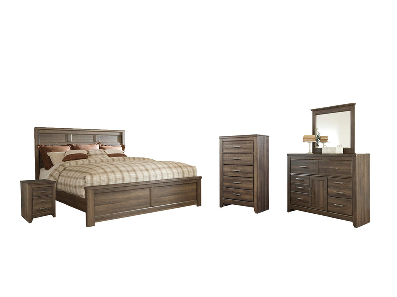 Juego de dormitorio de cama con panel Juararo