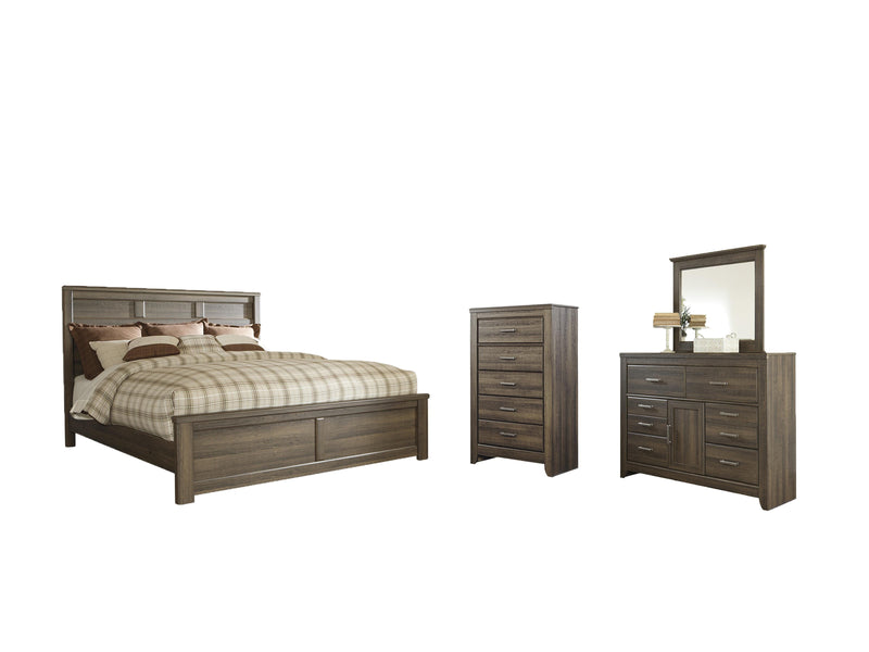 Juego de dormitorio de cama con panel Juararo