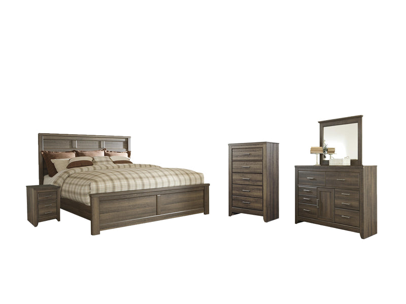 Juego de dormitorio de cama con panel Juararo