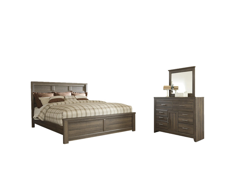 Juego de dormitorio de cama con panel Juararo
