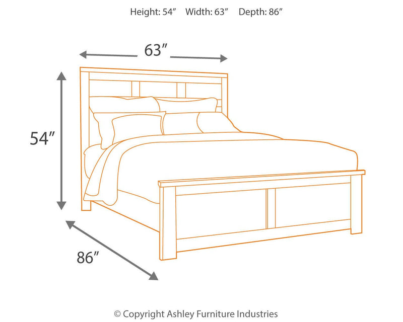 Juego de dormitorio de cama con panel Juararo