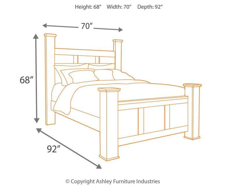 Juararo Poster Bed Bedroom Set