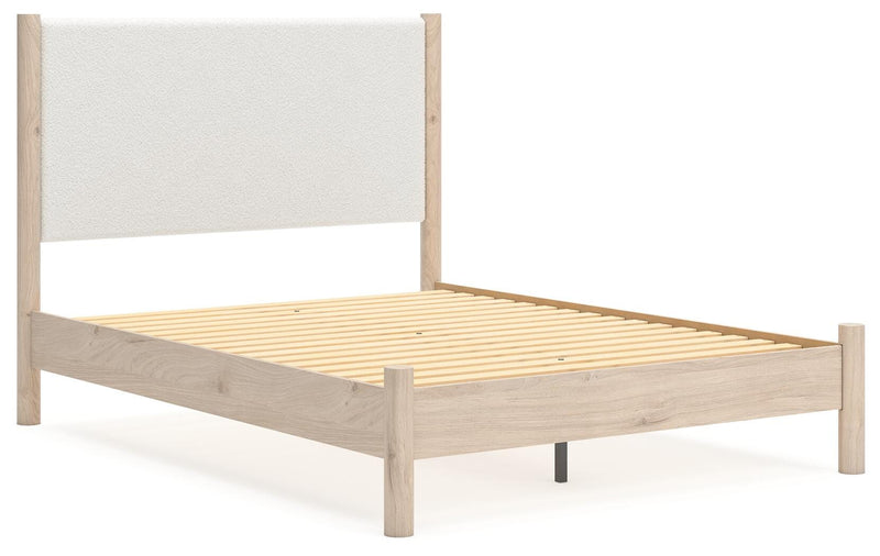 Juego de dormitorio con cama panel tapizada Cadmori