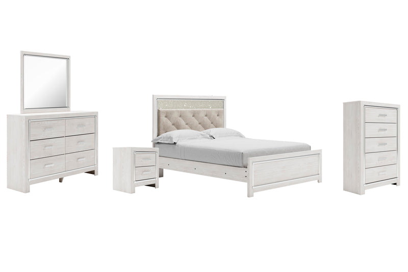 Juego de dormitorio con cama de panel Altyra
