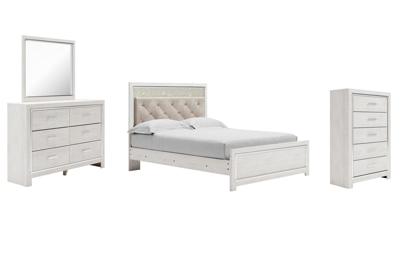Juego de dormitorio con cama de panel Altyra
