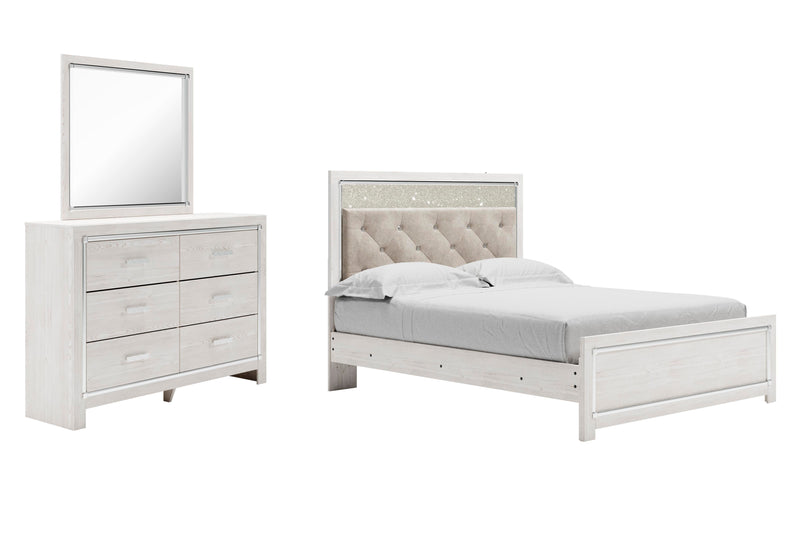 Juego de dormitorio con cama de panel Altyra