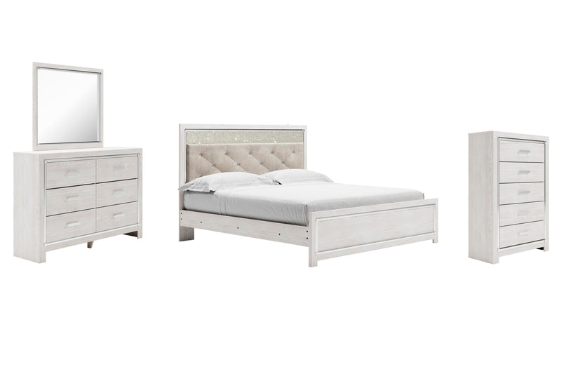 Juego de dormitorio con cama de panel Altyra