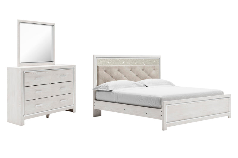 Juego de dormitorio con cama de panel Altyra