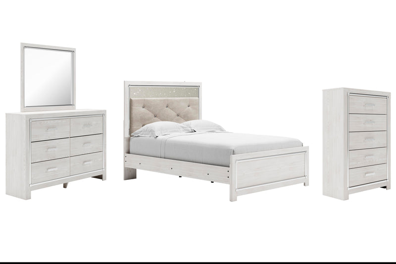 Juego de dormitorio con cama de panel Altyra