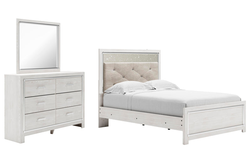 Juego de dormitorio con cama de panel Altyra