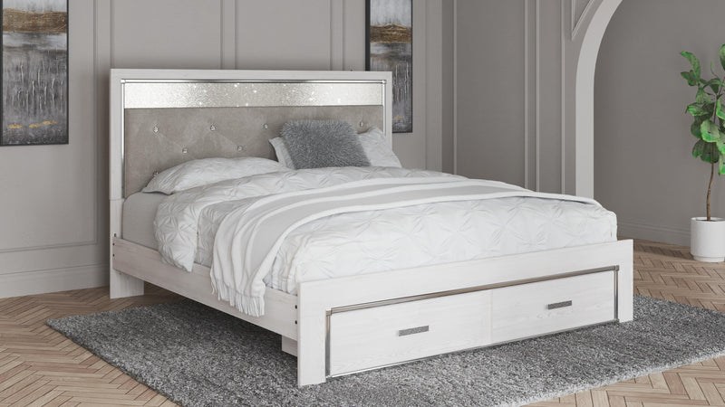 Cama de Almacenamiento Tapizada Altyra