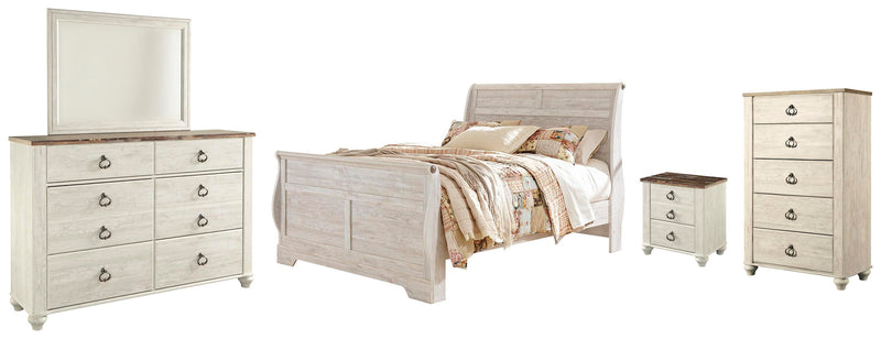 Juego de dormitorio con cama trineo Willowton