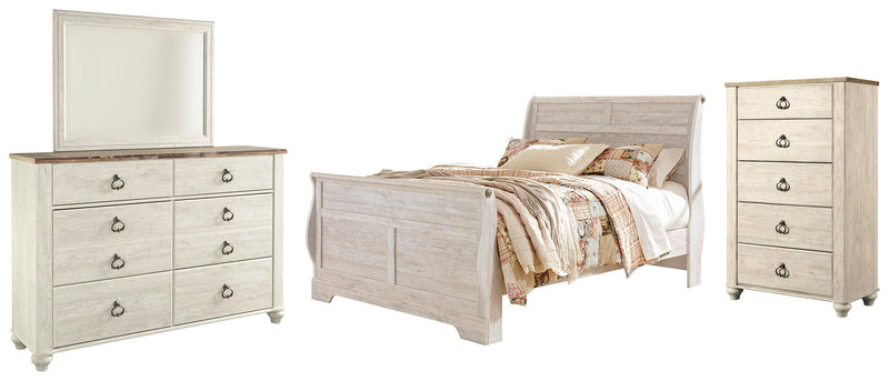 Juego de dormitorio con cama trineo Willowton