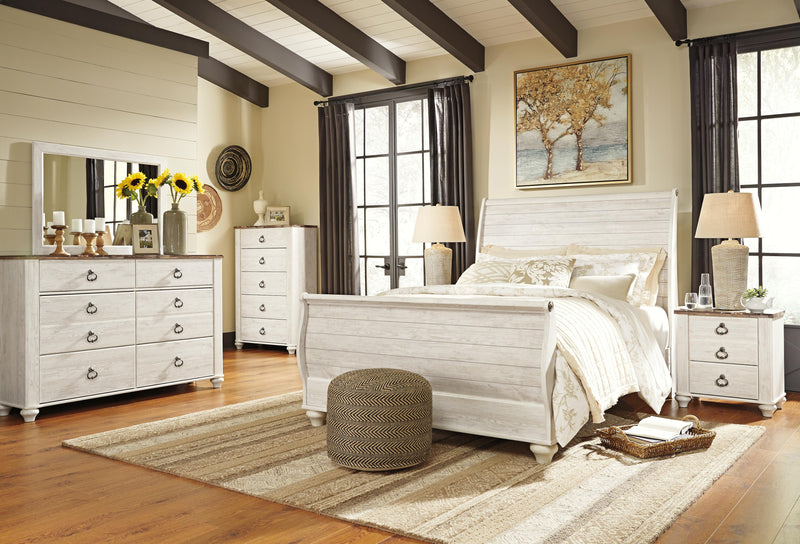 Willowton Sleigh Bed